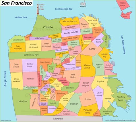 MAP Map of San Francisco Area