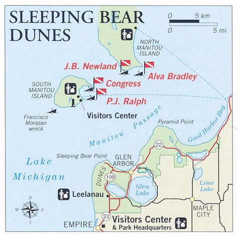 Map of Sleeping Bear Dunes