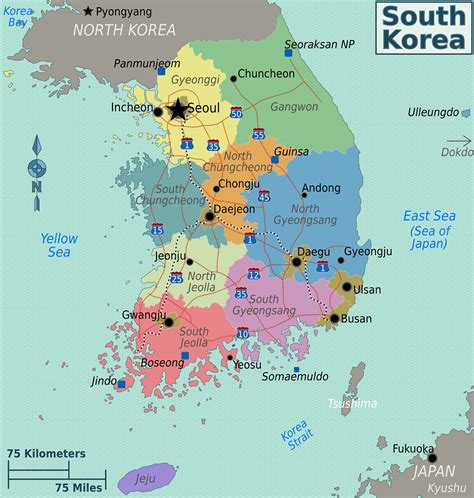 MAP Map of South Korea Seoul