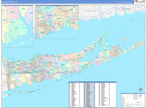 MAP Map Of Suffolk County New York