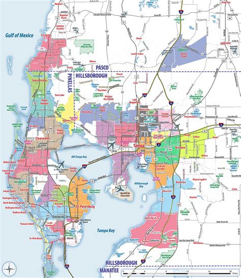 MAP Map Of Tampa Bay Area
