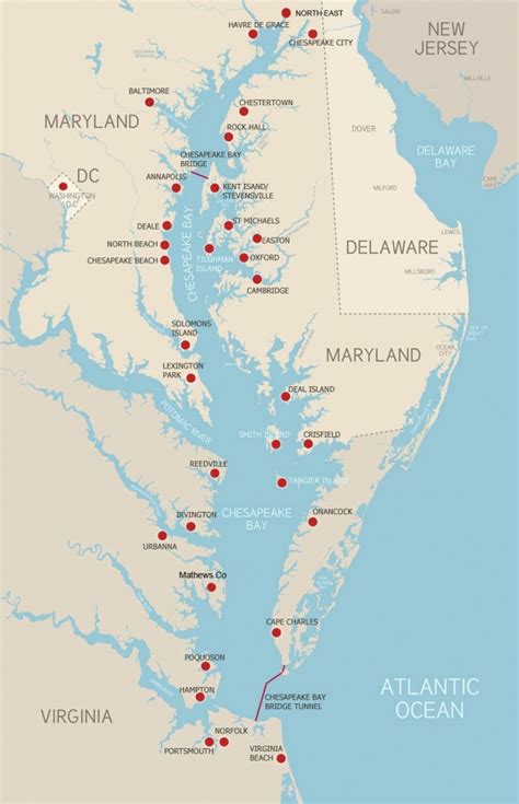 Map of the Chesapeake Bay