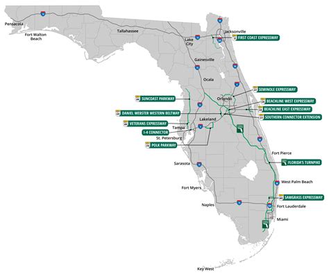 Benefits of Using MAP Map of the Florida Turnpike