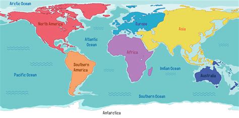 Benefits of using MAP Map of the World Continents