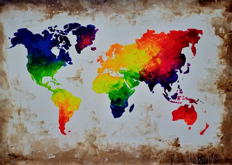 Map Of The World Painting