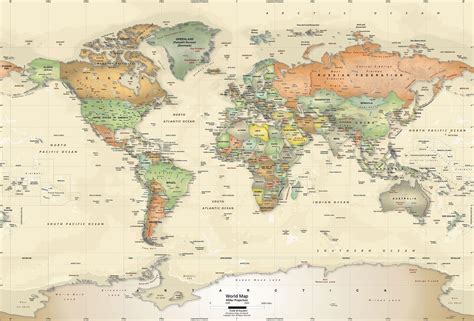Map of The World Wallpaper