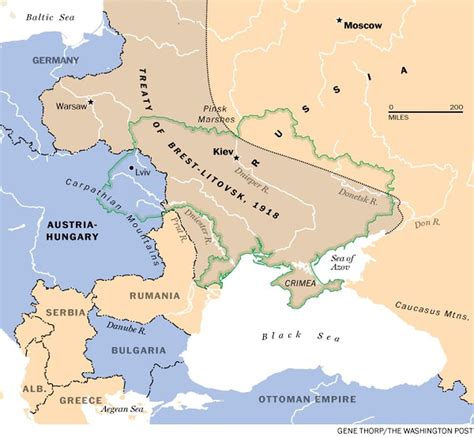 MAP Map Of Ukraine And Russia