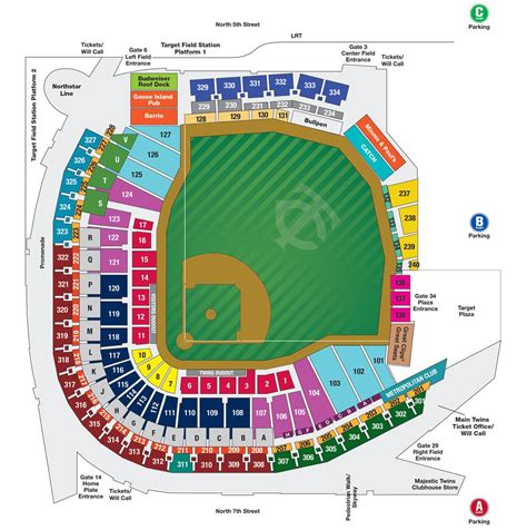 Seating map of Wrigley Field