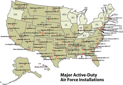 Map of Military Bases in the United States