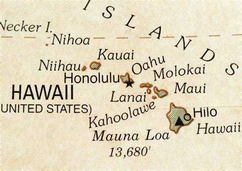 Hawaiian Islands Map