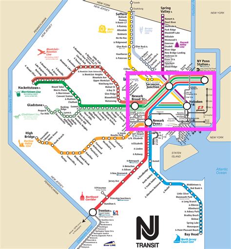 New Jersey Path Train Map