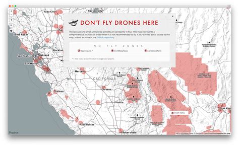 MAP No Fly Zone Drones Map