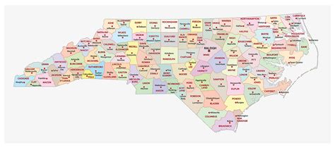 Benefits of using MAP North Carolina Counties Map With Cities