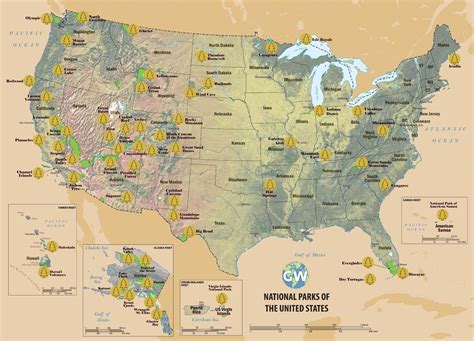 Printable Map of National Parks