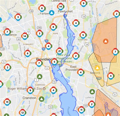 MAP Rhode Island Power Outage Map