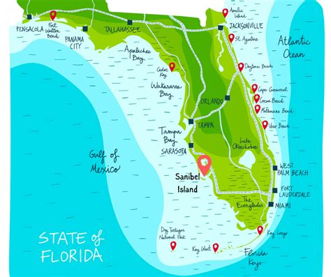 Benefits of using MAP Sanibel Island On Florida Map image