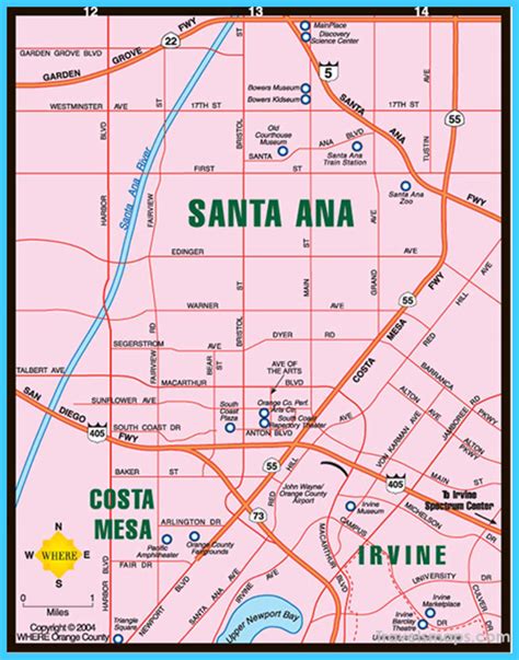 Benefits of using MAP Santa Ana Map Of California