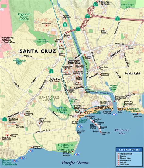 Benefits of using MAP Santa Cruz Map Of California