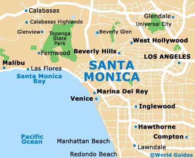 MAP Santa Monica Map Of California
