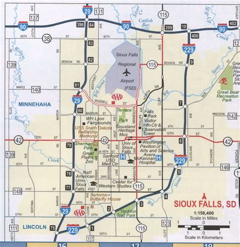 MAP Sioux Falls Map South Dakota Benefits