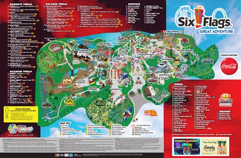 MAP Six Flags Map New Jersey