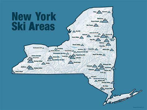 Ski Resorts in NY Map
