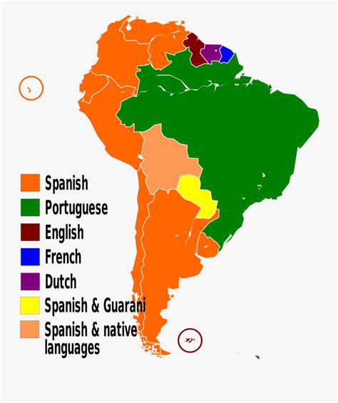 MAP Spanish Map of South America