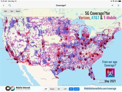 Benefits of using MAP T Mobile Vs Verizon Coverage Map