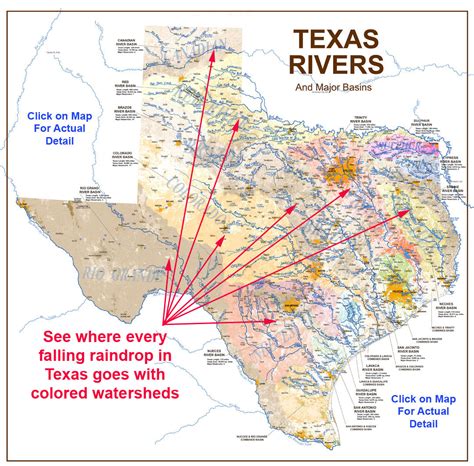 MAP Texas Cities And Rivers Map