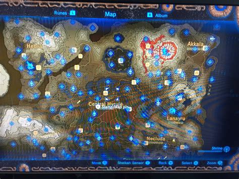 The Legend Of Zelda Breath Of The Wild Map