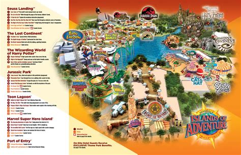 Map of Universal Studios Island of Adventure