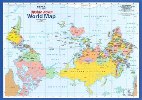 An upside-down map of the world