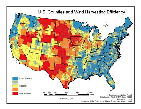 MAP Wind Map Of The US