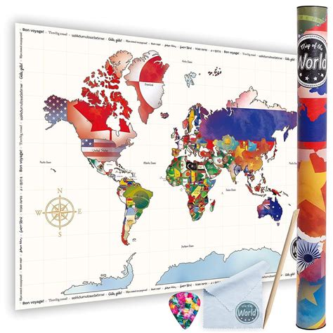 Benefits of using MAP World Map To Scratch Off