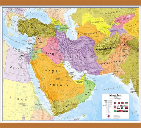 MAP World Map With Middle East Benefits