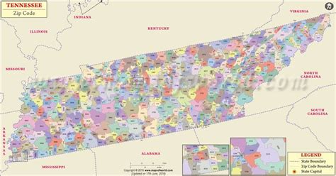 Benefits of using MAP Zip Code Map For Tennessee