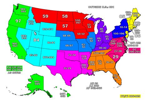 Map of USA with Zip Codes
