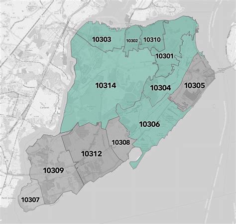 MAP Zip Code Map Staten Island