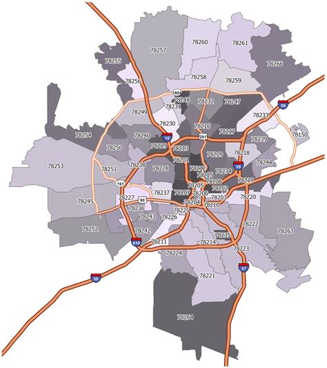 Benefits of using MAP Zip Codes San Antonio Texas Map