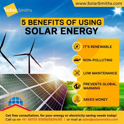 Benefits of using solar power