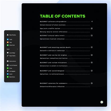 Benefits of using table of contents