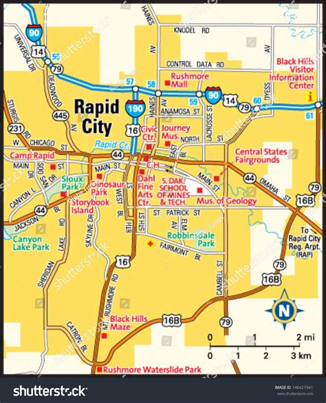 Map of Rapid City, SD