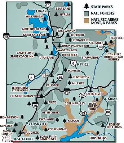 Map of State Parks in Utah