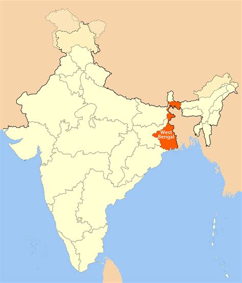 Bengal On Political Map Of India