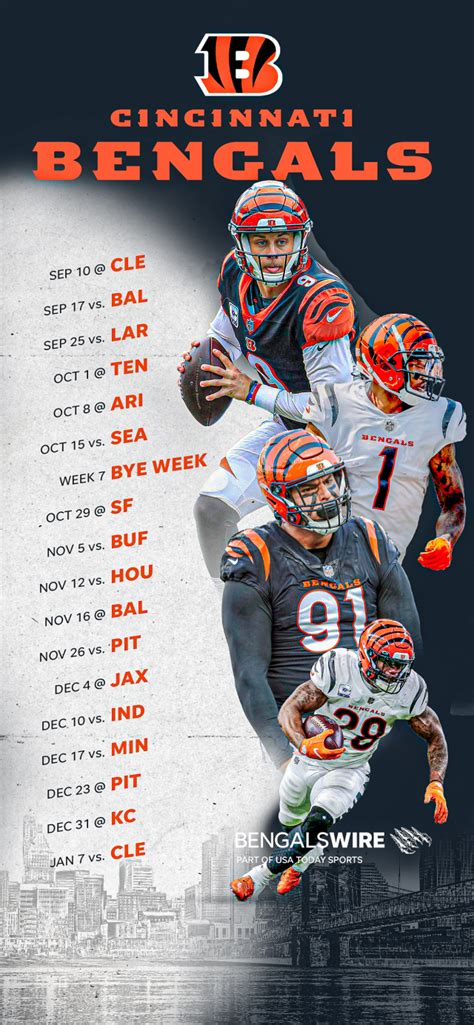 20182019 Cincinnati Bengals Wallpaper Schedule