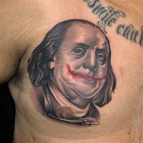 Benjamin Franklin Portrait tattoo by tattoo artist Pony