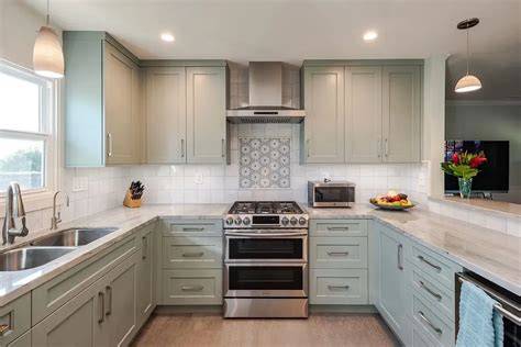 Discover the Serenity of Benjamin Moore's Soothing Misted Green Kitchen Design