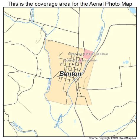 Download topographic map in area of Benton