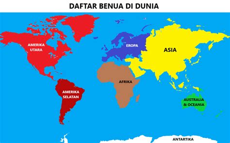 Benua Asia pada Peta Dunia diatas ditunjukkan dengan nomor