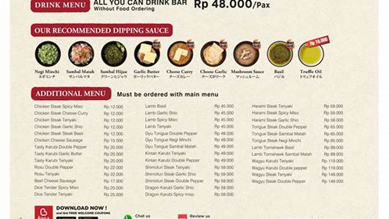 Berbagai Pilihan Saus Dan Bumbu Di Shaburi &amp; Kintan Buffet Bintaro Jaya Xchange, Kuliner